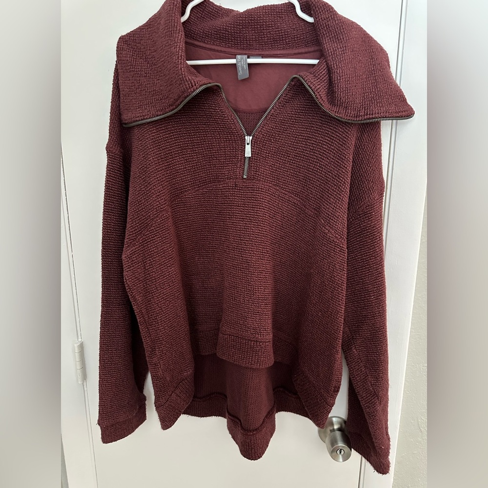 Sweaty Betty Restful Bouclé Long-Sleeve 1/2 Zip Pullover